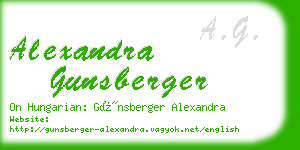 alexandra gunsberger business card